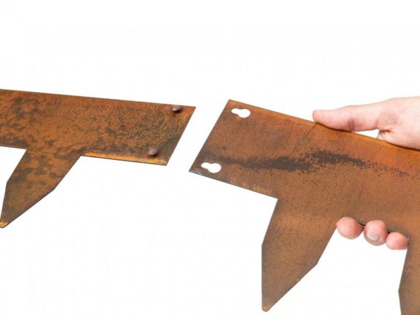 Neviditelný obrubník Corten - Rozměr: 17 x 100 cm