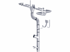 Pozinkovaný žlabový hák čelní 333 mm