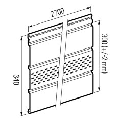 Podhledový panel větrací - WOOD SOFFIT SVP-07 INFRATOP - 64 ořech