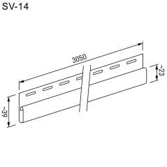 Lemovací profil WOOD SIDING SV-14