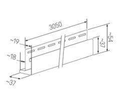 Rohový profil skrytý WOOD SIDING SV-12V