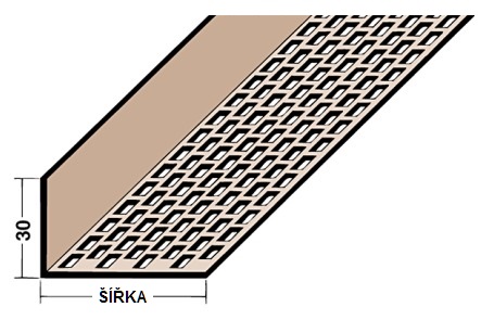 Fasádní větrací profil 30/90 mm PVC VP5030 - bílý /2,5 m