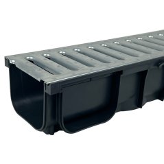 Plastový odtokový žlab A15 s pozinkovanou mříží