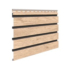 Fasádní obklad - WOOD SIDING SVP-B6 FRONTO V-BLACK - 57 světlý dub