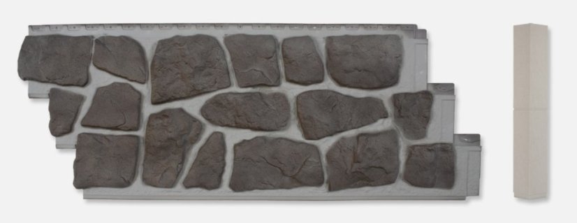 Lemovací U-profil velký NOVIK Stone UNI PU101 - 100 Gray Mortar