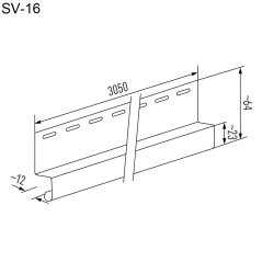 Okapový profil WOOD SIDING SV-16