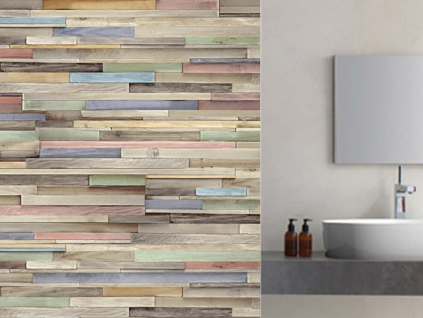 Interiérový obkladový panel Vilo MOTIVO Fun - Colour Wood  |balení 4 ks|