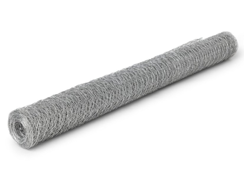 Chovatelské šestihranné pozinkované pletivo - Rozměr: 1 x 10 m	, Velikost ok: 0,8 x 25 mm (drát/oko)