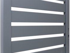 Plotová vstupní hliníková branka - štěrbinová do zdiva