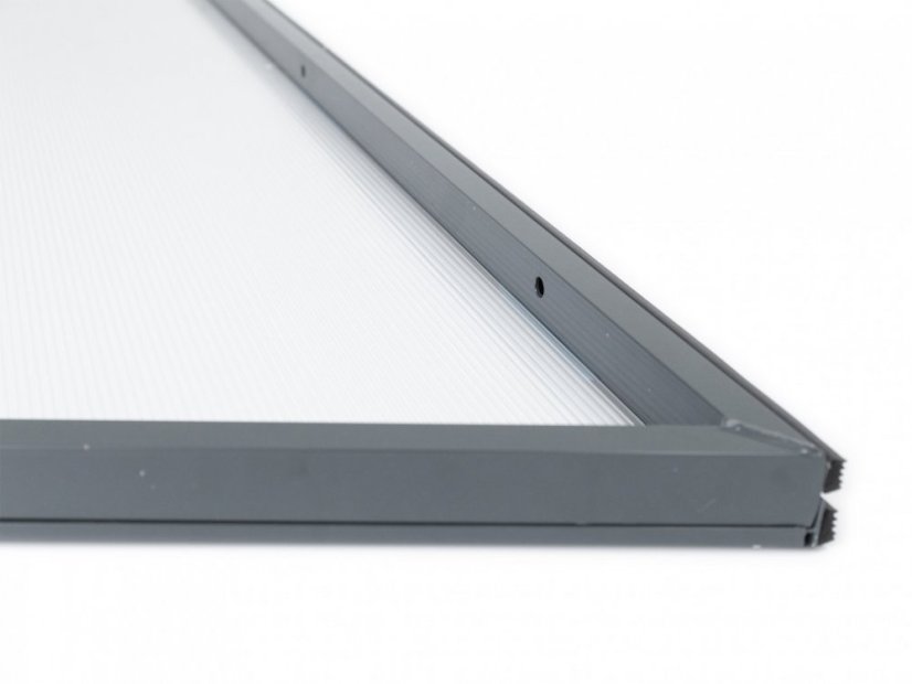 Boční stěna k vchodové stříšce T-160 - Varianta: levá, Barevná varianta konstrukce/výplň: antracit / kouřová