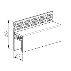 Ukončovací profil vrchní větrací 2-dílný univerz. UNI V2125 - 901 Greige Style