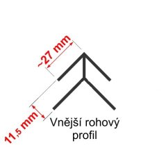 Vnější rohový profil Hobby COLOR P117