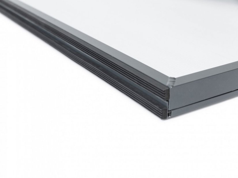 Boční stěna k vchodové stříšce T-160 - Varianta: levá, Barevná varianta konstrukce/výplň: antracit / kouřová