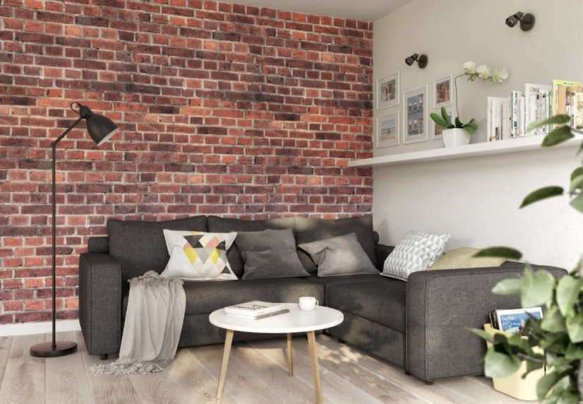 Interiérový obkladový panel Vilo MOTIVO Modern - Red Brick 3D