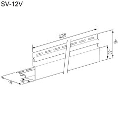 Rohový profil skrytý WOOD SIDING SV-12V
