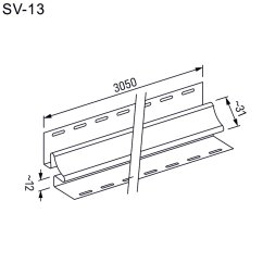 Koutový profil WOOD SIDING SV-13
