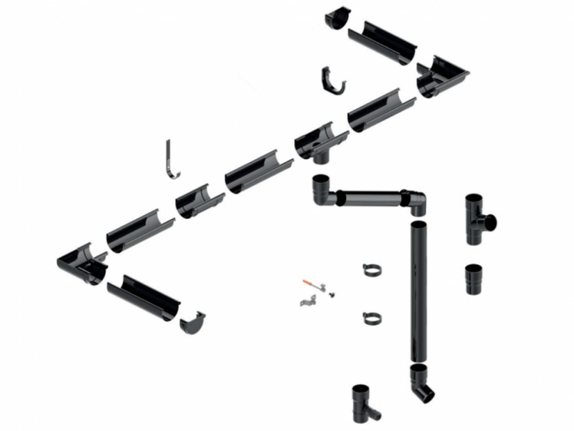Plastové čelo žlabu PVC 75 mm - Varianta: pravé, Barva: hnědá