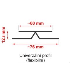 Univerzální flexibilní profil Profi DECOR P511