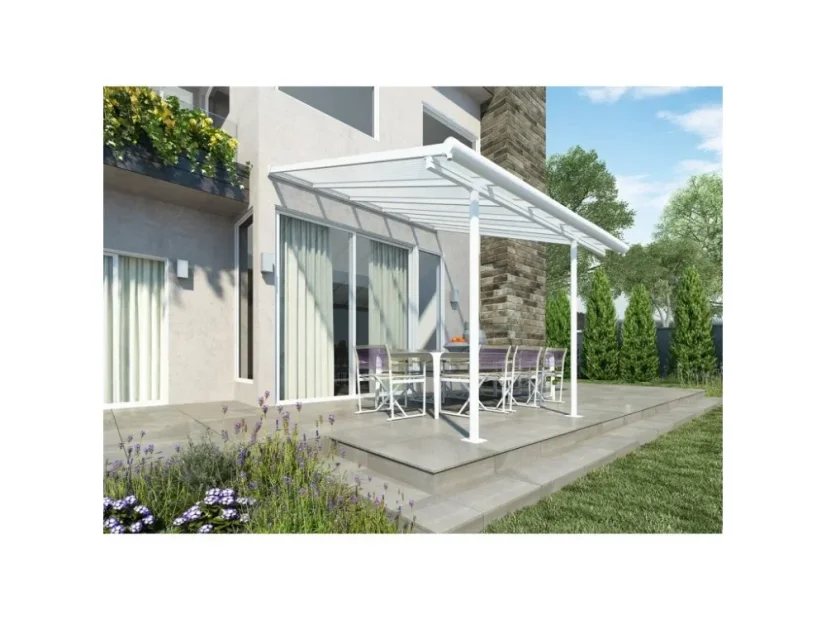Hliníková pergola Sierra - bílá - Rozměr: 2,95 x 4,34 m