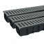 Plastový odtokový žlab A15 s pozinkovanou mříží (set 3 ks) - Rozměr: 1000 x 120 x 85 mm