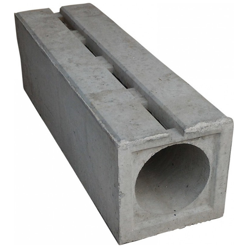 Betonový žlab D400 štěrbinový - Varianta: H200 | průměr: 90 mm