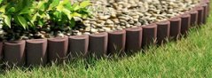 Půlkruhová palisáda Traplast T99572 (19x3,5x101,4 cm) - hnědá