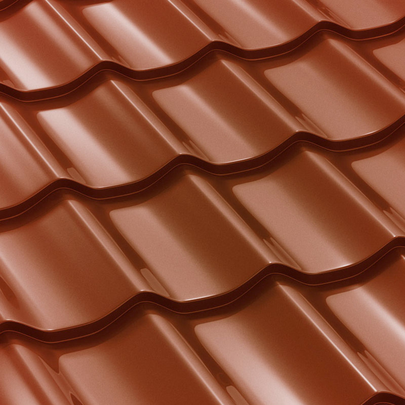 Plechová střešní krytina Classic Tile - RAL 8017 hnědá