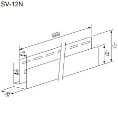 Rohový profil úzký WOOD SIDING SV-12N