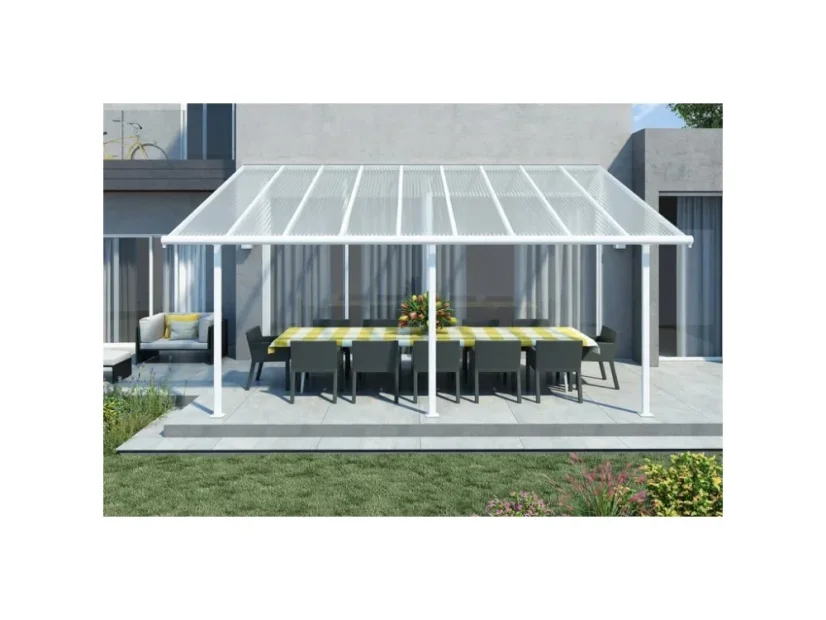 Hliníková pergola Sierra - bílá - Rozměr: 2,95 x 5,55 m