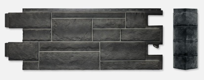 Fasádní obklad - NOVIK Hand Cut Stone HC100 - 240 Onyx Gray