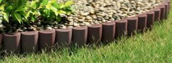 Půlkruhová palisáda Traplast T99572 (19x3,5x101,4 cm) - hnědá