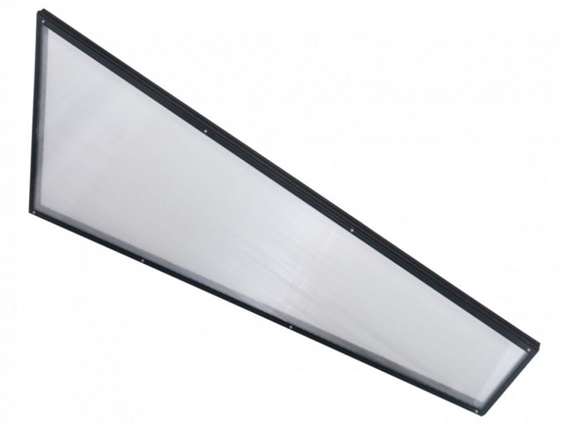 Boční stěna k vchodové stříšce T-160 - Varianta: levá, Barevná varianta konstrukce/výplň: antracit / kouřová