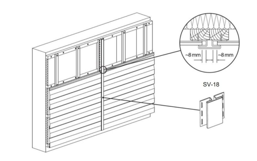 Spojovací H profil WOOD SIDING SV-18 - Barva: balancovaný dub