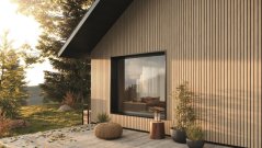 Fasádní obklad - WOOD SIDING SVP-B6 FRONTO V-BLACK - 60 dub