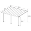 Hliníková pergola Sierra - bílá - Rozměr: 2,95 x 4,34 m