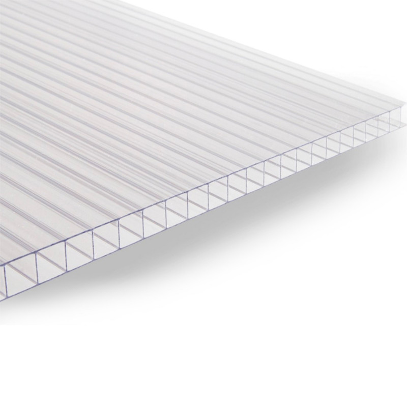 Komůrkový polykarbonát BASIC 10 mm - 2 stěny - 1,4 kg/m2 - čirý - Rozměr: 2,1 x 3 m