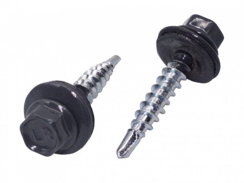 Farmářský samořezný vrut 4,8 x 20 mm - Barva: RAL 7024 (grafitová šedá), Obsah balení: 25 ks