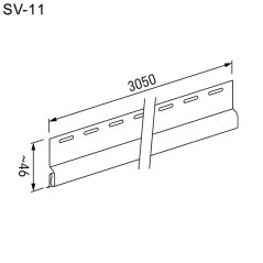 Zakládací profil WOOD SIDING SV-11 /3,05 m