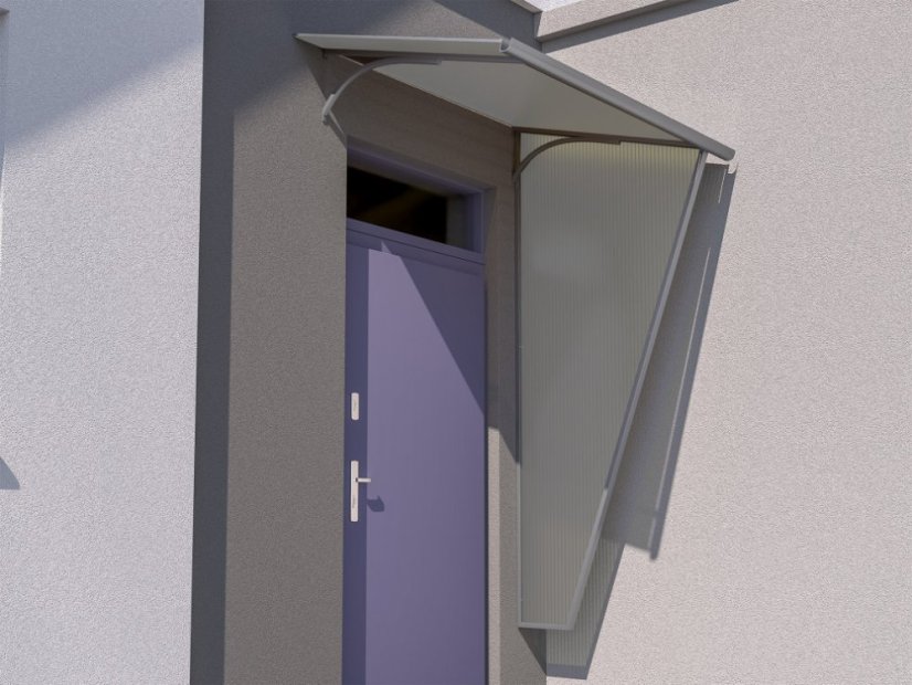 Boční stěna T-160 pravá světle šedá / kouřová