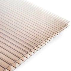 Komůrkový polykarbonát BASIC 10 mm - 2 stěny - 1,4 kg/m² - bronz