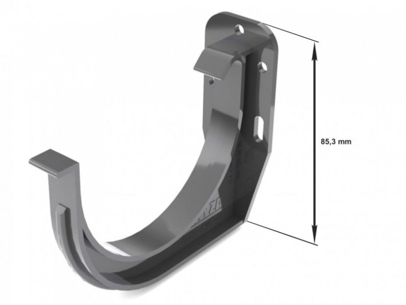 Plastový žlabový hák čelní PVC 75 mm - Barva: hnědá