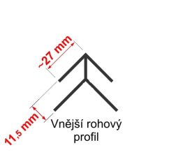 Vnější rohový profil Hobby COLOR P117