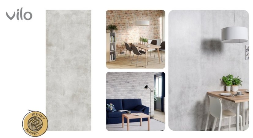 Interiérový obkladový panel Vilo MOTIVO Modern - Sheer Stucco 3D |balení 4 ks|