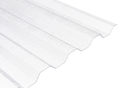 Trapézový polykarbonát Palram 76/18 hrubá struktura - čirý