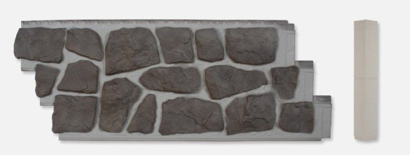 Lemovací U-profil velký NOVIK Stone UNI PU101 - 100 Gray Mortar