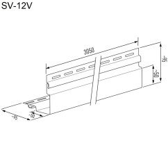 Rohový profil skrytý WOOD SIDING SV-12V