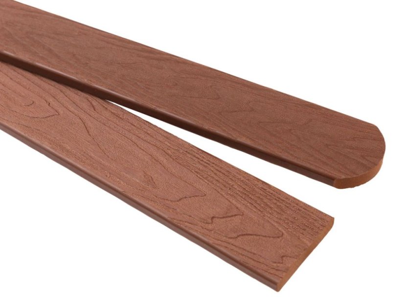 Plotové prkno WPC 3D oboustranný dřevodekor - teak - Varianta: rovná, Rozměr: 71 x 11 x 300 mm