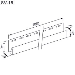Ukončovací J profil WOOD SIDING SV-15